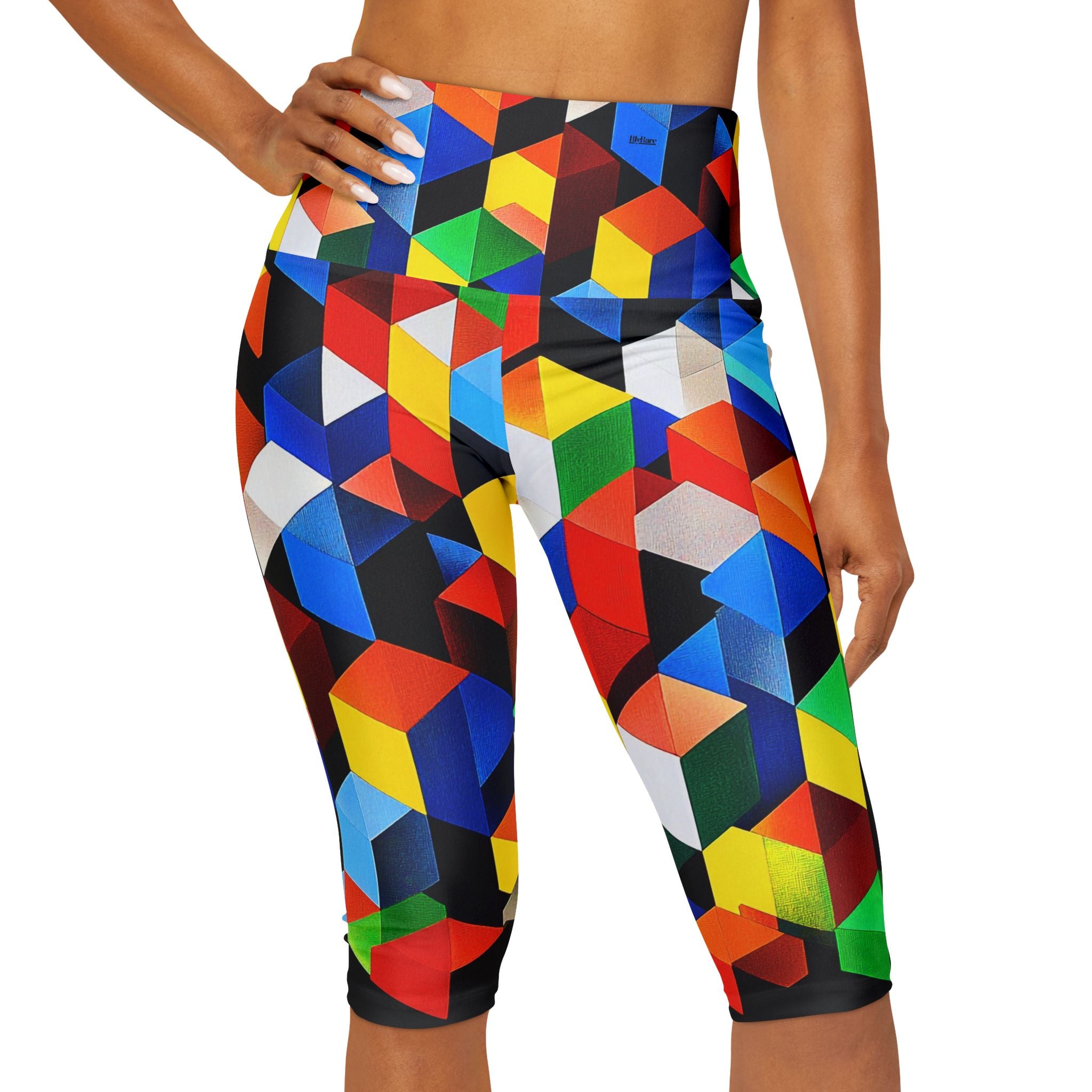 Capri Leggings - Geo-Glow