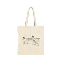 Cotton Canvas Tote Bag - Seaside Story