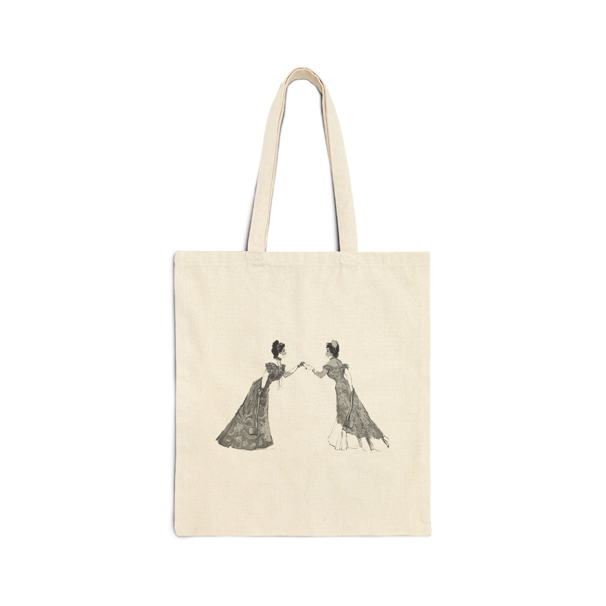 Cotton Canvas Tote Bag - Victorian Grace