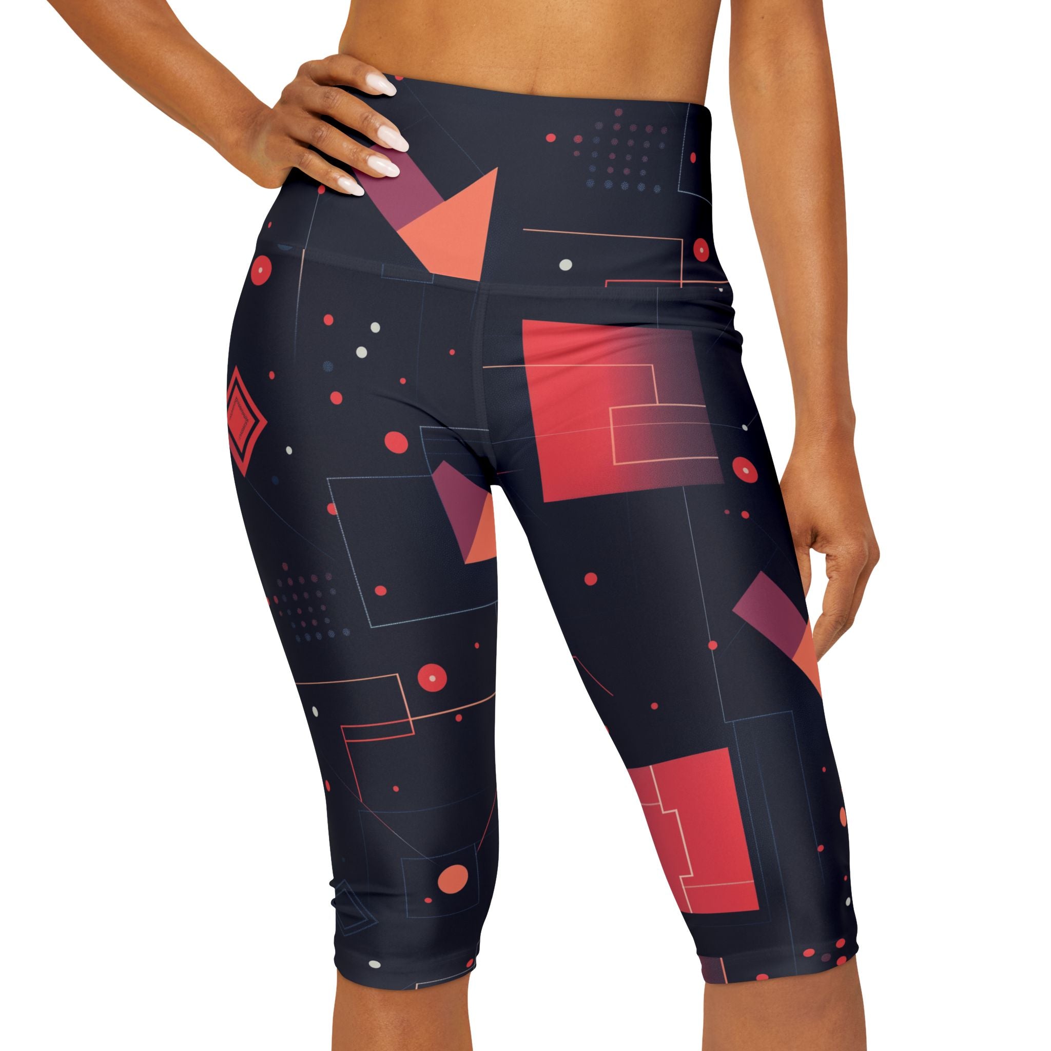 Yoga Capris - Geo Pop