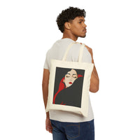 Cotton Canvas Tote Bag - Rouge Whisper