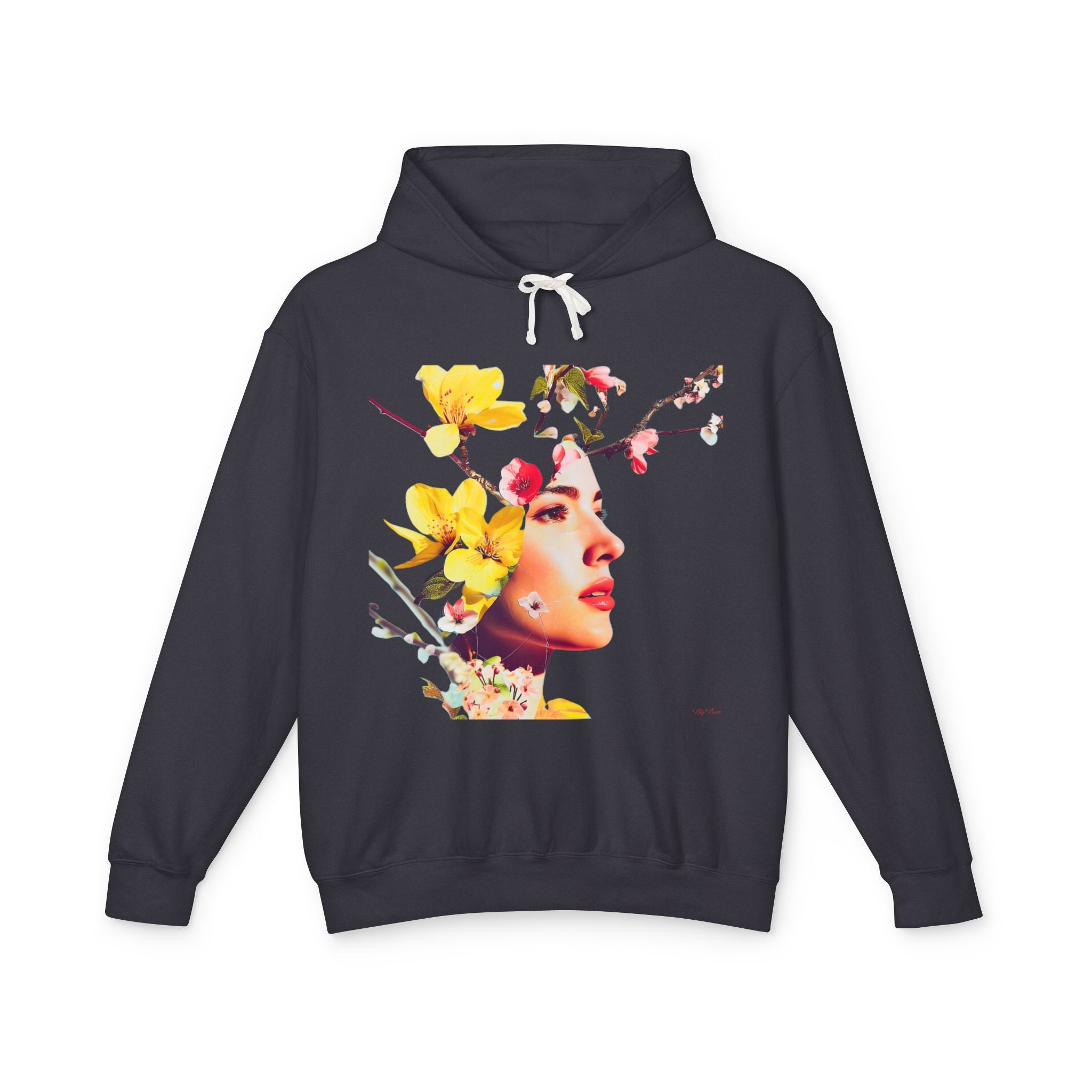 Sudadera unisex ligera con estampado floral de fantasía