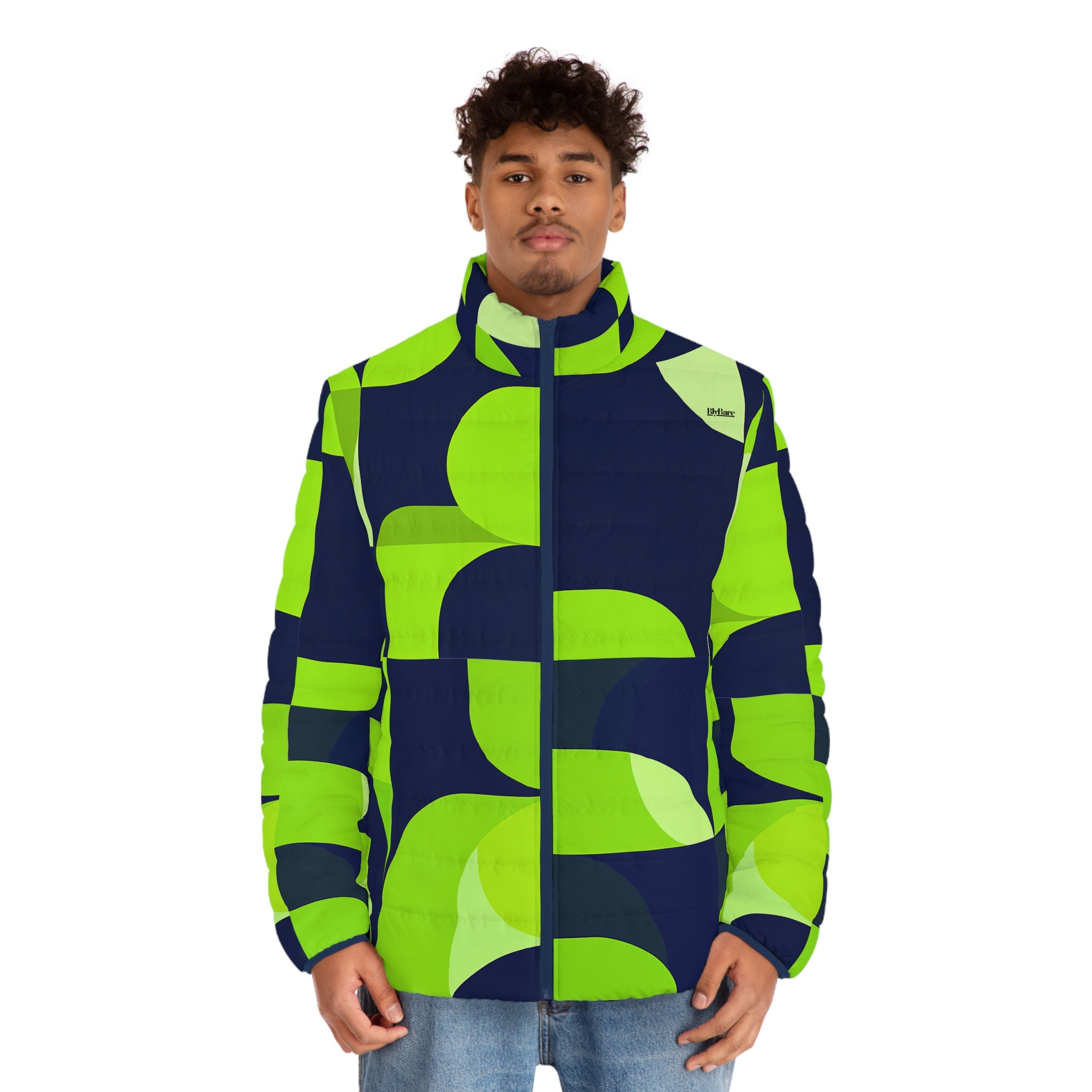 Unisex Puffer Jacket - Geo Flash