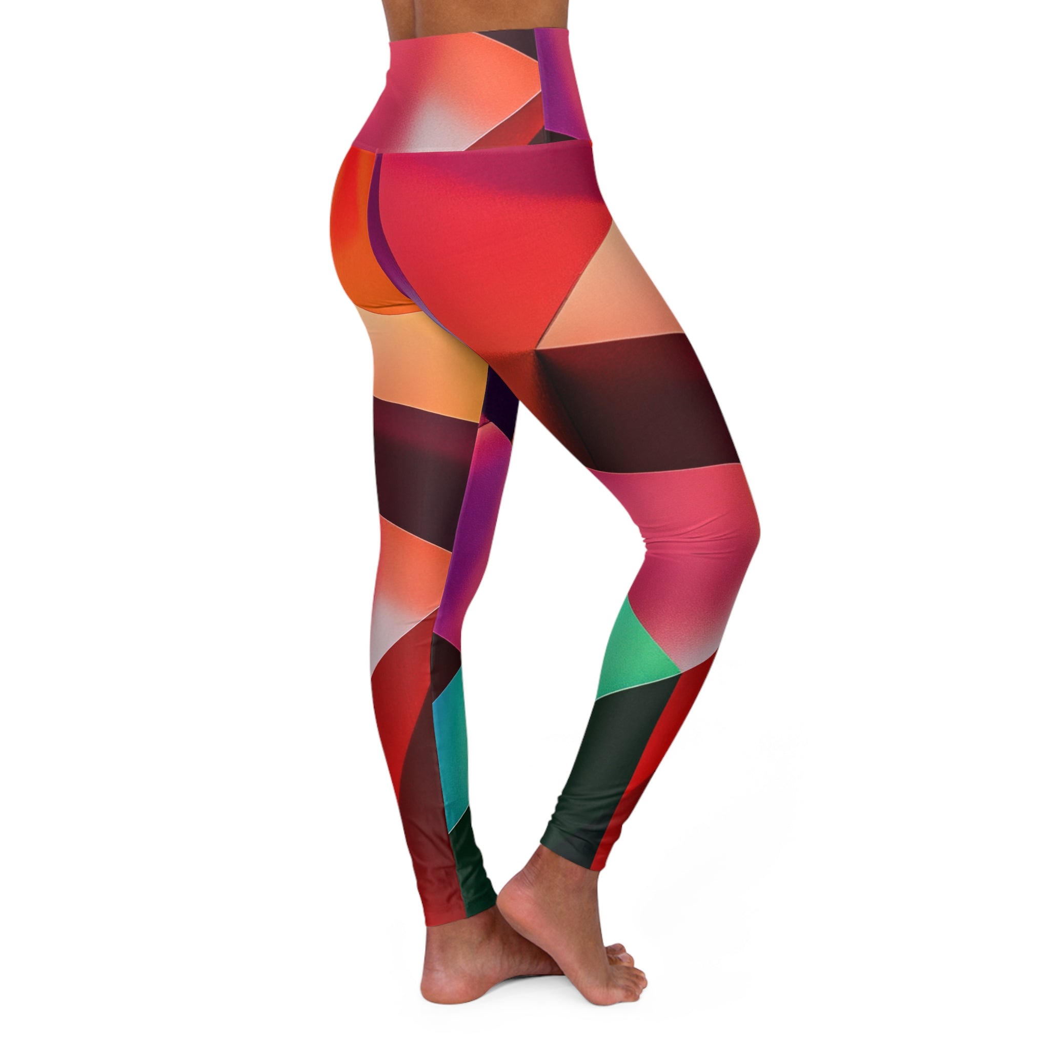 High Waist Yoga - Happy Hues