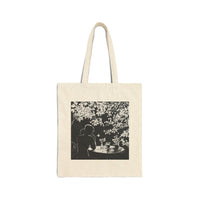 Cotton Canvas Tote Bag - Solitary Bloom