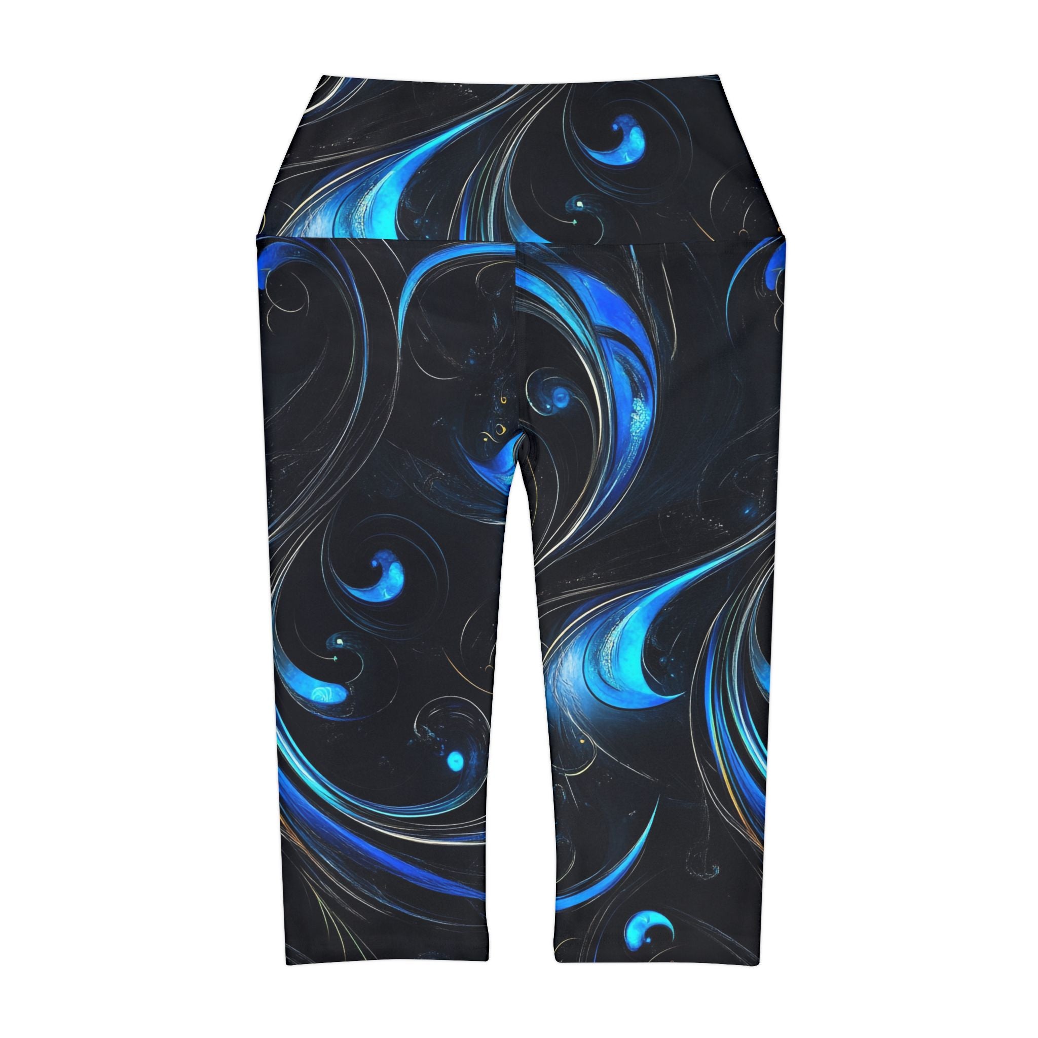 Pantalones capri de yoga - Vórtice azul