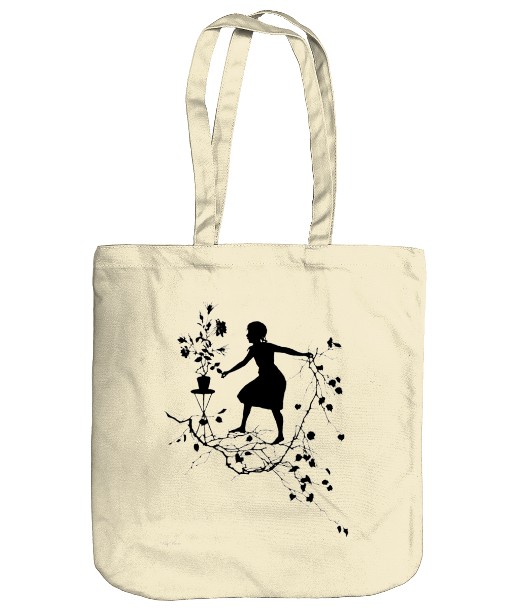 EarthAware Organic Spring Tote Cotton Canvas Tote Bag - Vine Dancer