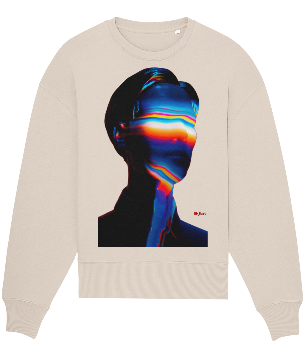 Stanley/Stella Radder 2.0 Oversized Heavyweight Sweatshirt | Inkthreadable Brown White Typography Fashion & Beauty Logo-2 copy Colorful Minimalist Logo