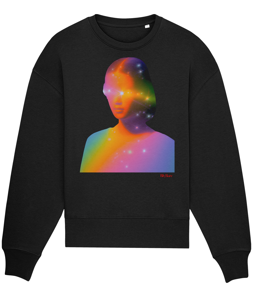 Stanley/Stella Radder 2.0 Oversized Heavyweight Sweatshirt | Inkthreadable Brown White Typography Fashion & Beauty Logo-5 copy Colorful Minimalist Logo