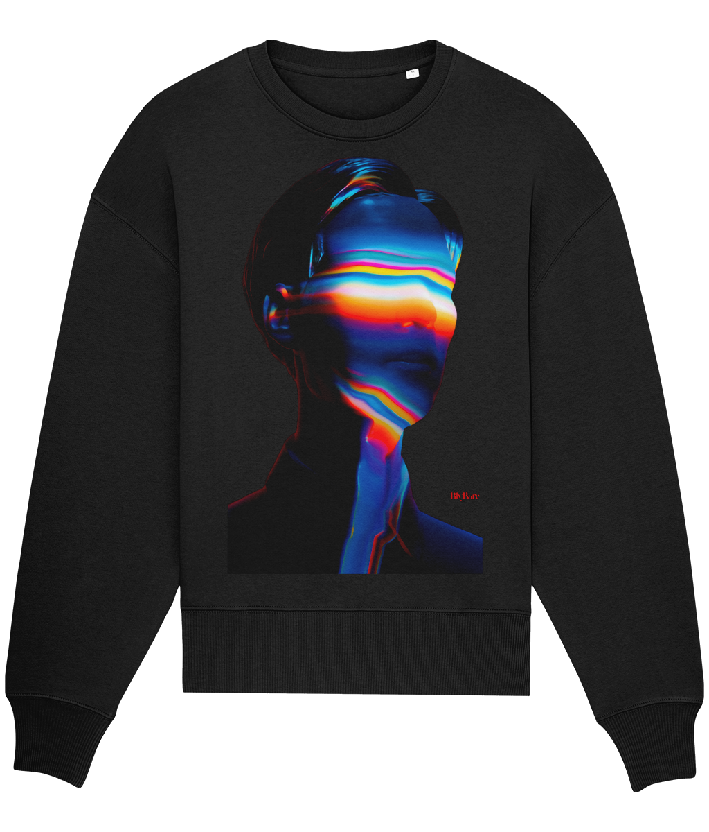 Stanley/Stella Radder 2.0 Oversized Heavyweight Sweatshirt | Inkthreadable Brown White Typography Fashion & Beauty Logo-2 copy Colorful Minimalist Logo