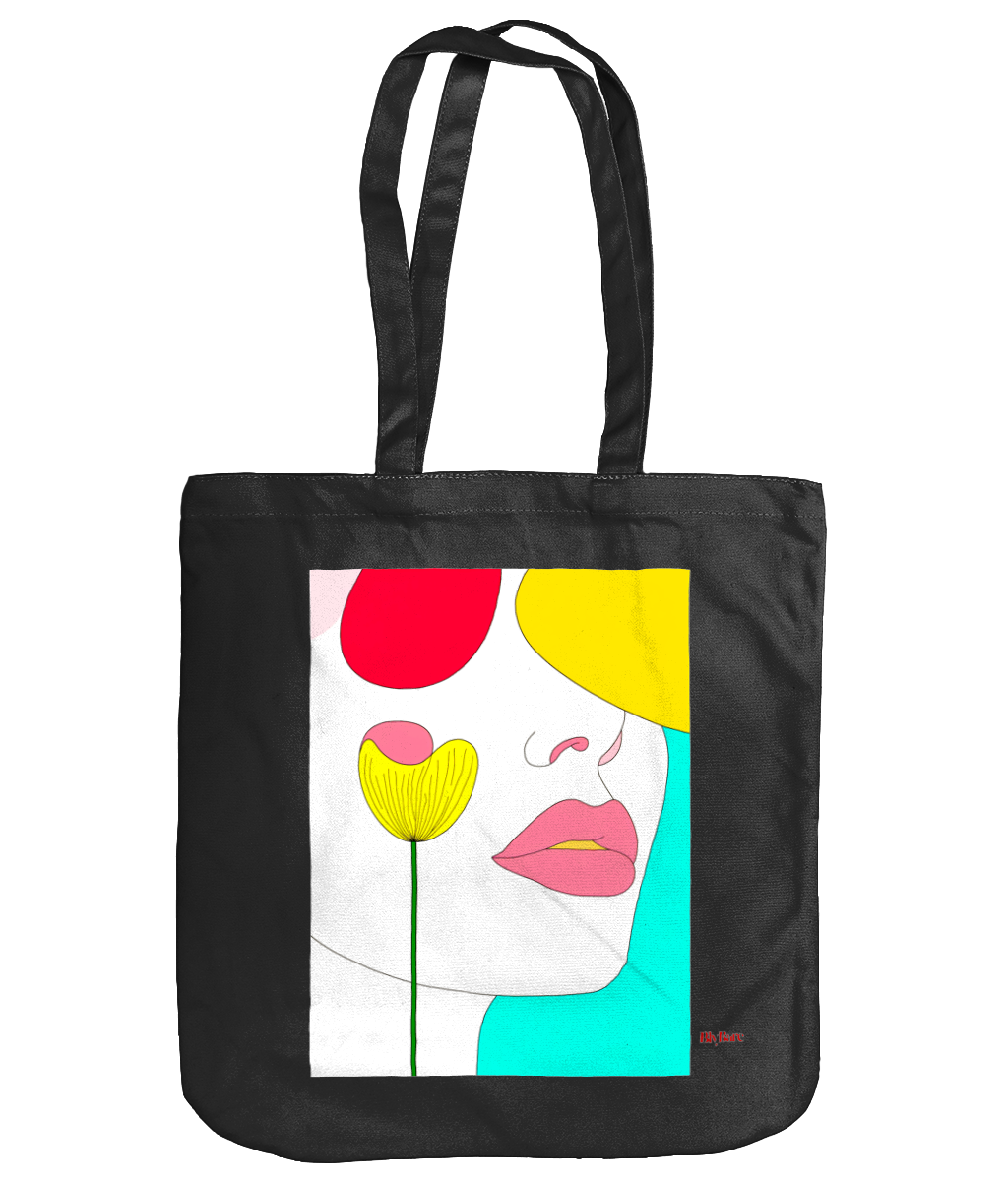 EarthAware Organic Spring Tote Abstract Face Illustration copy Colorful Minimalist Logo