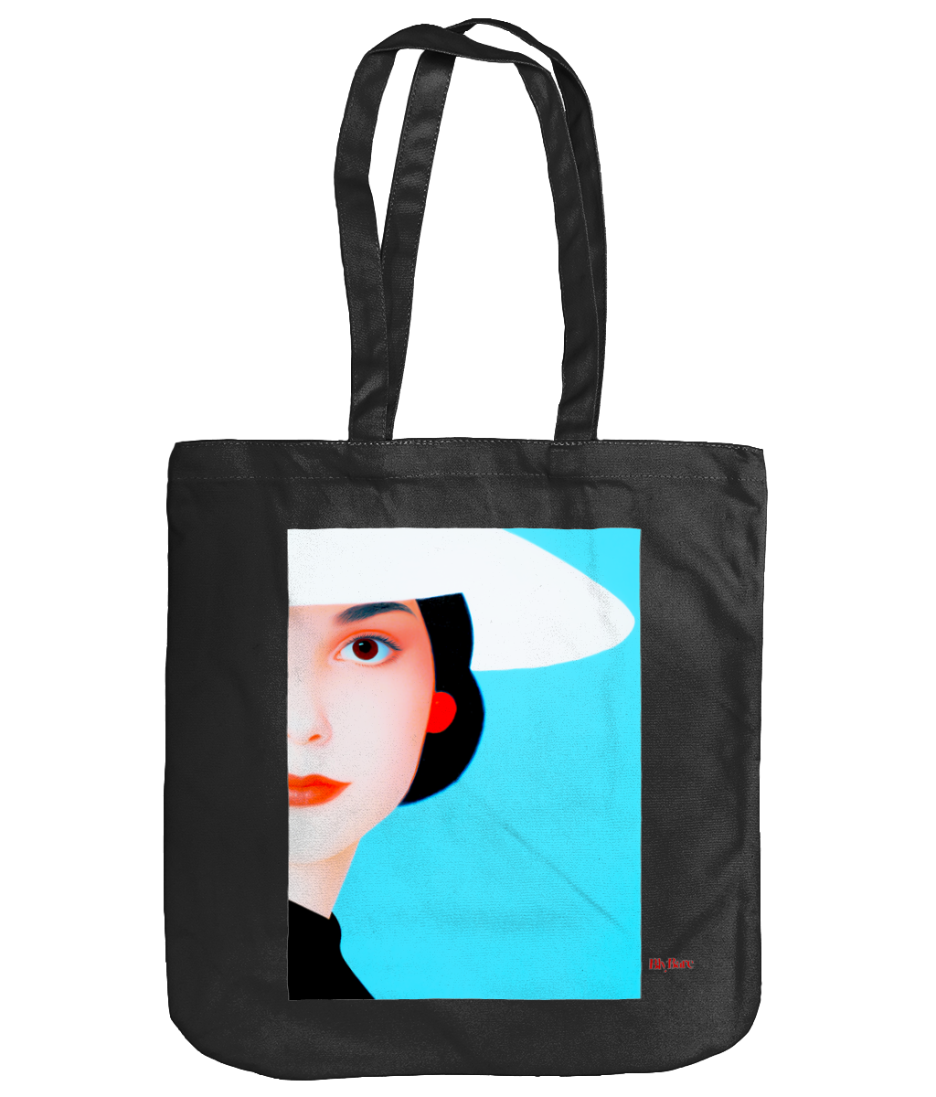 EarthAware Organic Spring Tote Minimalist Woman Portrait copy Colorful Minimalist Logo