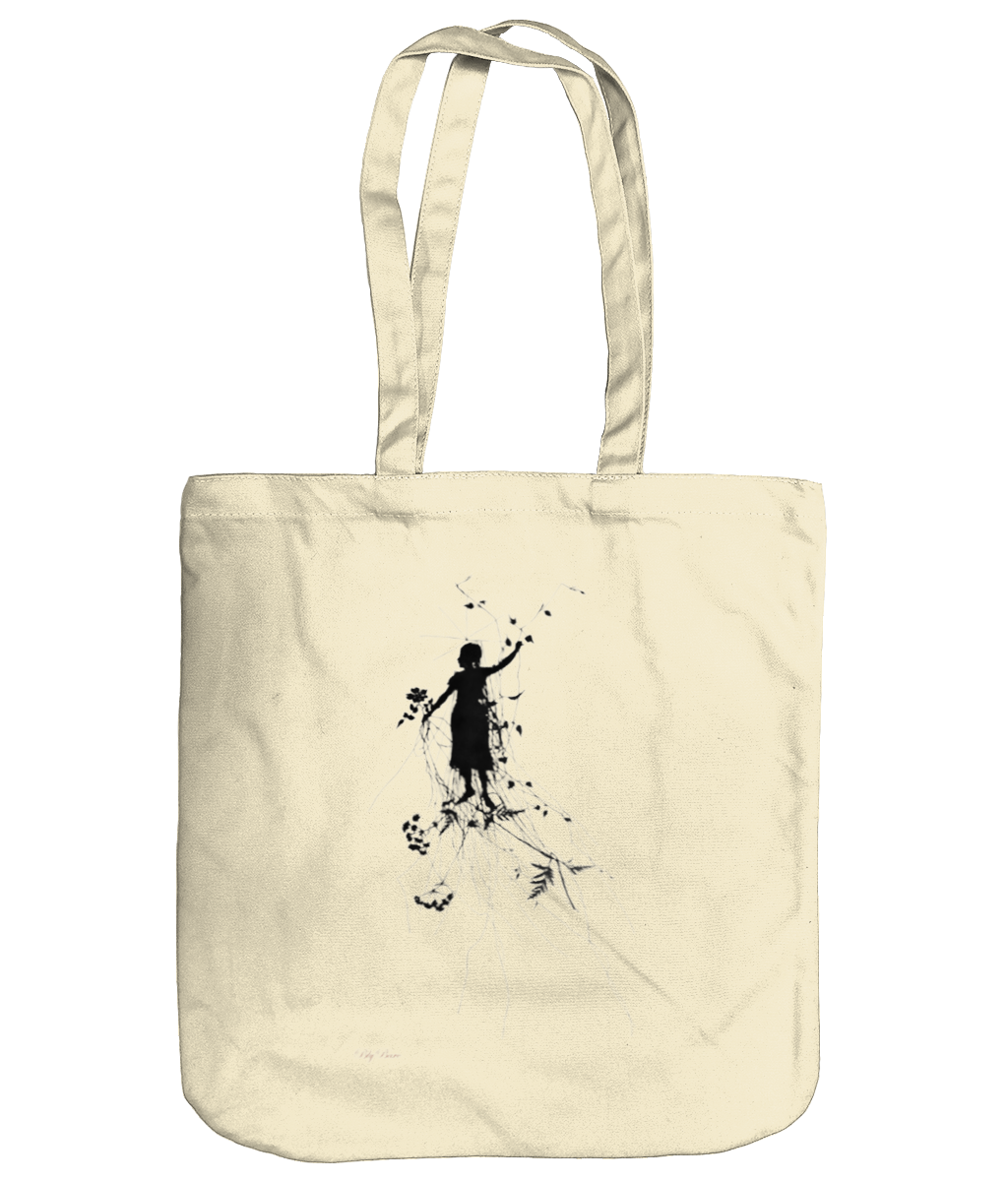 EarthAware Organic Spring Tote Cotton Canvas Tote Bag - Floating on Clouds